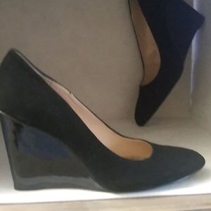Nine West Black Suede Wedge shoes